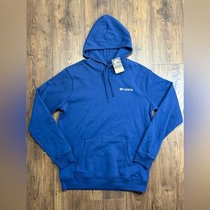 Costa Men’s Logo Fleece Long Sleeve Hooded Sweatshirt Blue Size Medium NWT